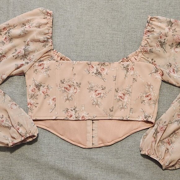 Floral Corset Style Blouse - Picture 7 of 8
